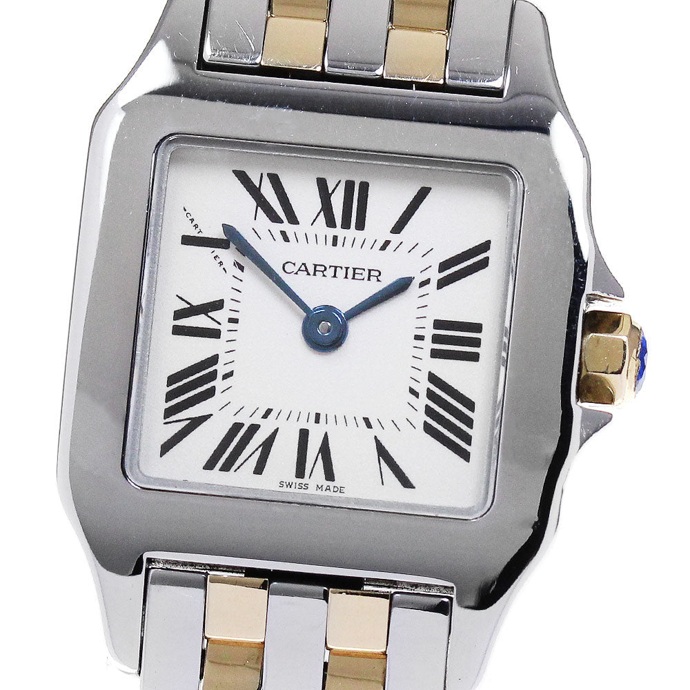 CARTIER Santos du Moazelle SM Stainless Steel/YG beige Dial Quartz Ladies_837149
