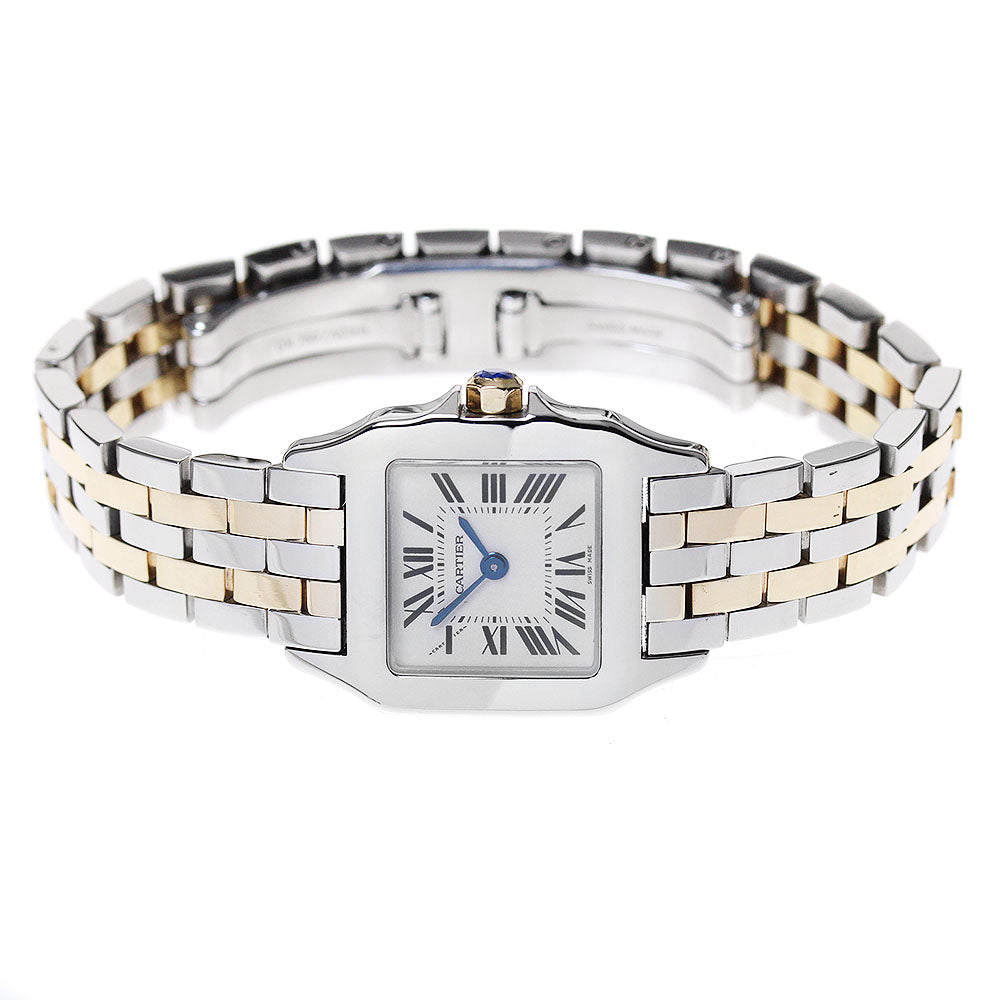 CARTIER Santos du Moazelle SM Stainless Steel/YG beige Dial Quartz Ladies_837149