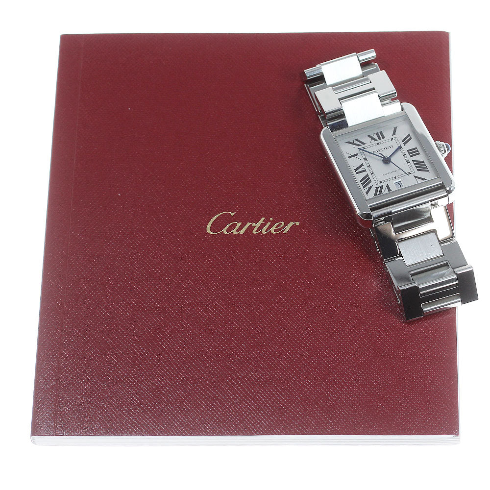 CARTIER Tank solo XL W5200028 Date Silver Dial Automatic Men's Watch_837180
