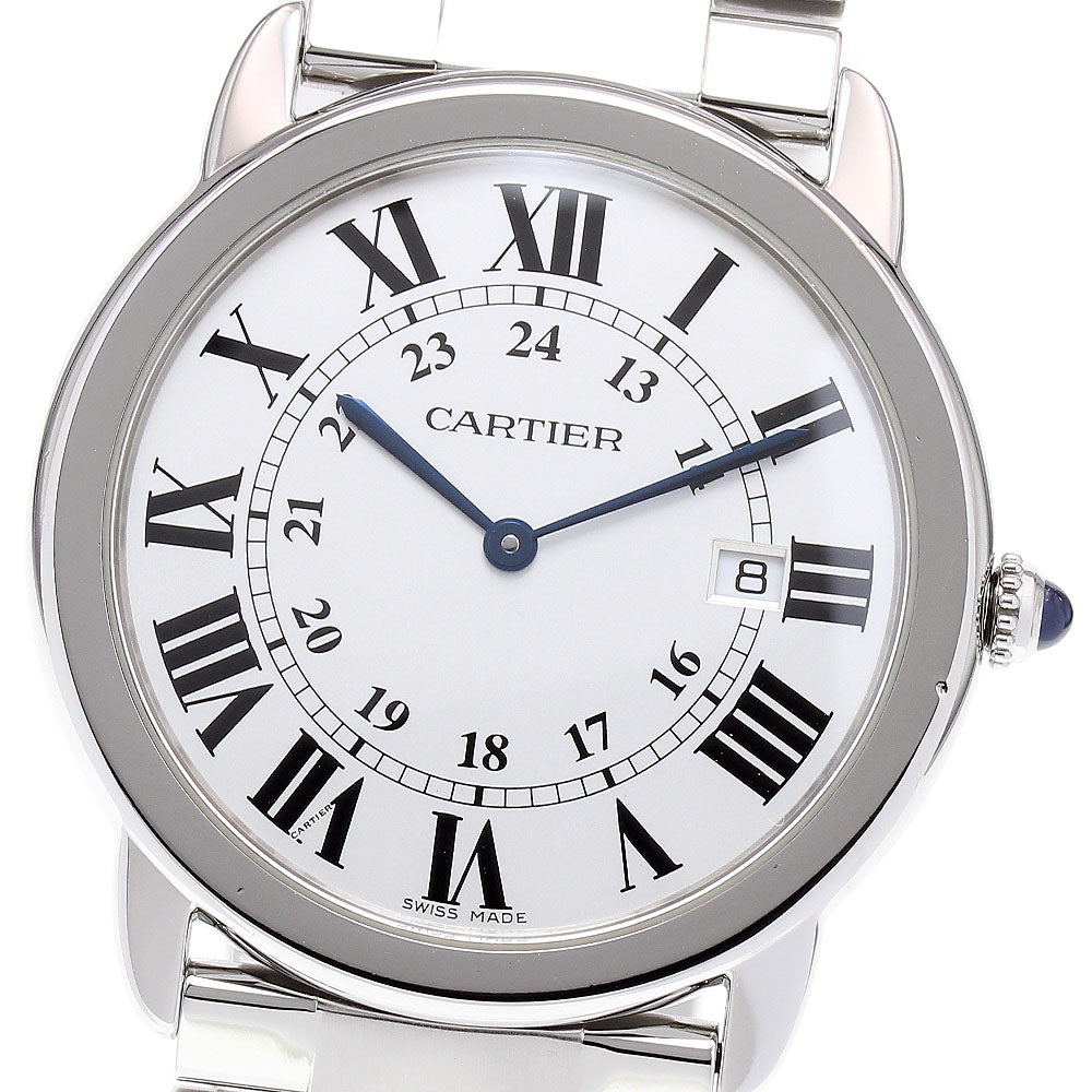 CARTIER Ronde Solo LM W6701005 Date Silver Dial Quartz Men's Watch_837186