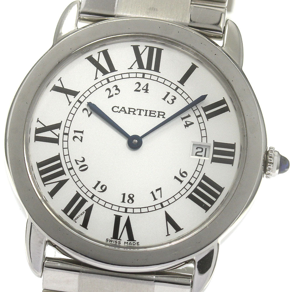 CARTIER Ronde Solo LM W6701005 Date Silver Dial Quartz Men's Watch_837187