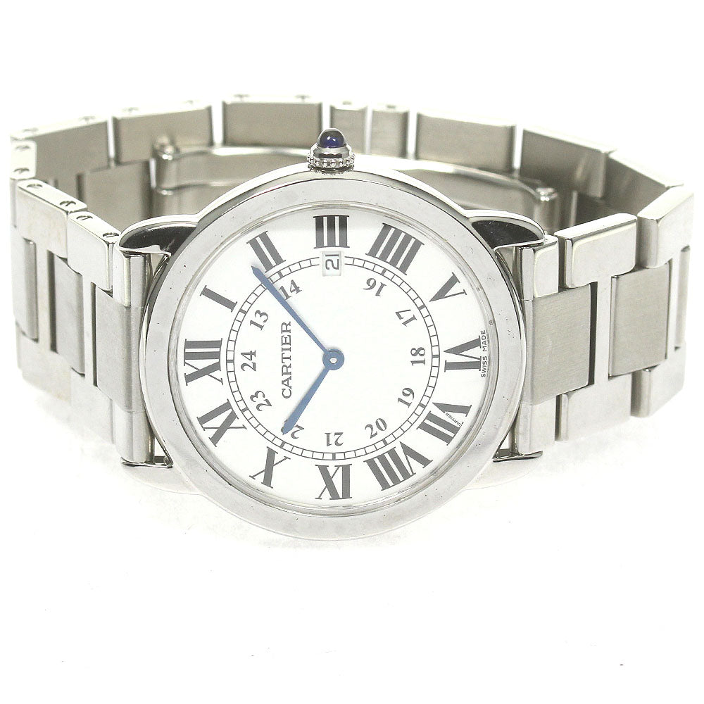 CARTIER Ronde Solo LM W6701005 Date Silver Dial Quartz Men's Watch_837187