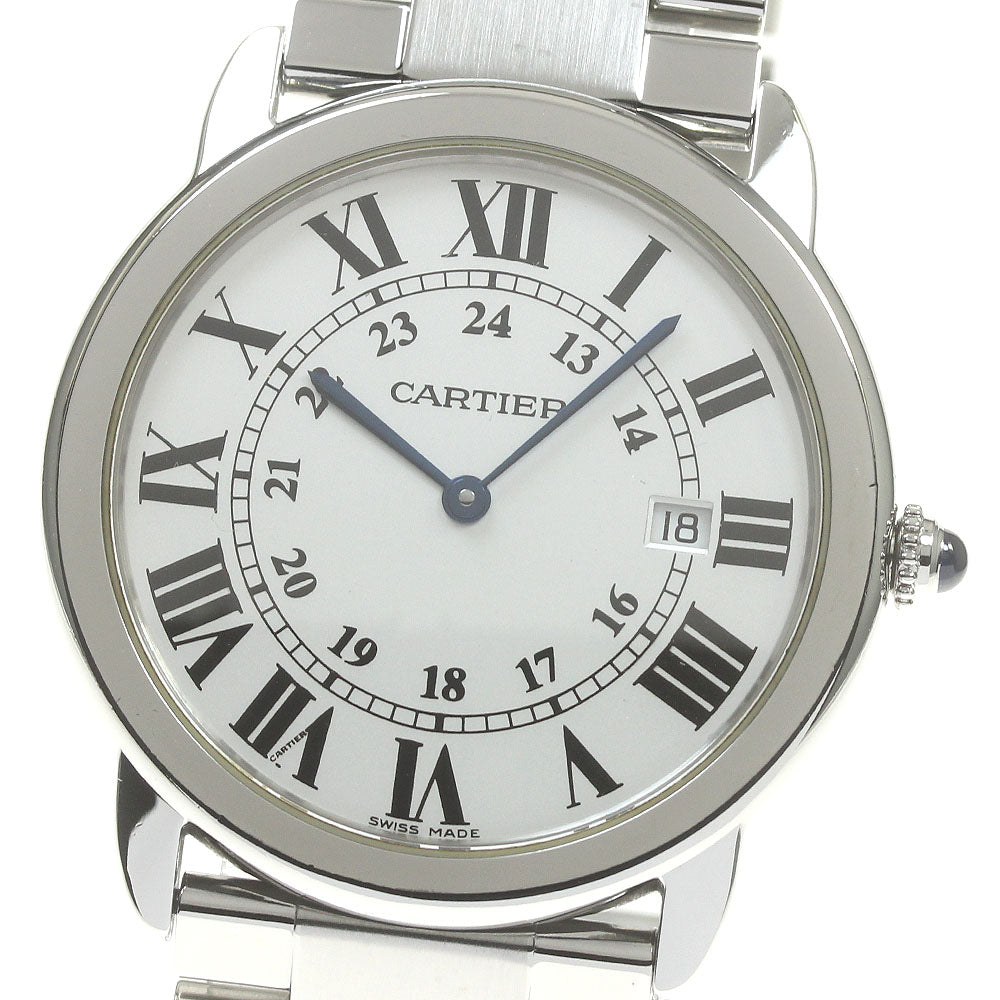 CARTIER Ronde Solo LM W6701005 Date Silver Dial Quartz Men's Watch_837189