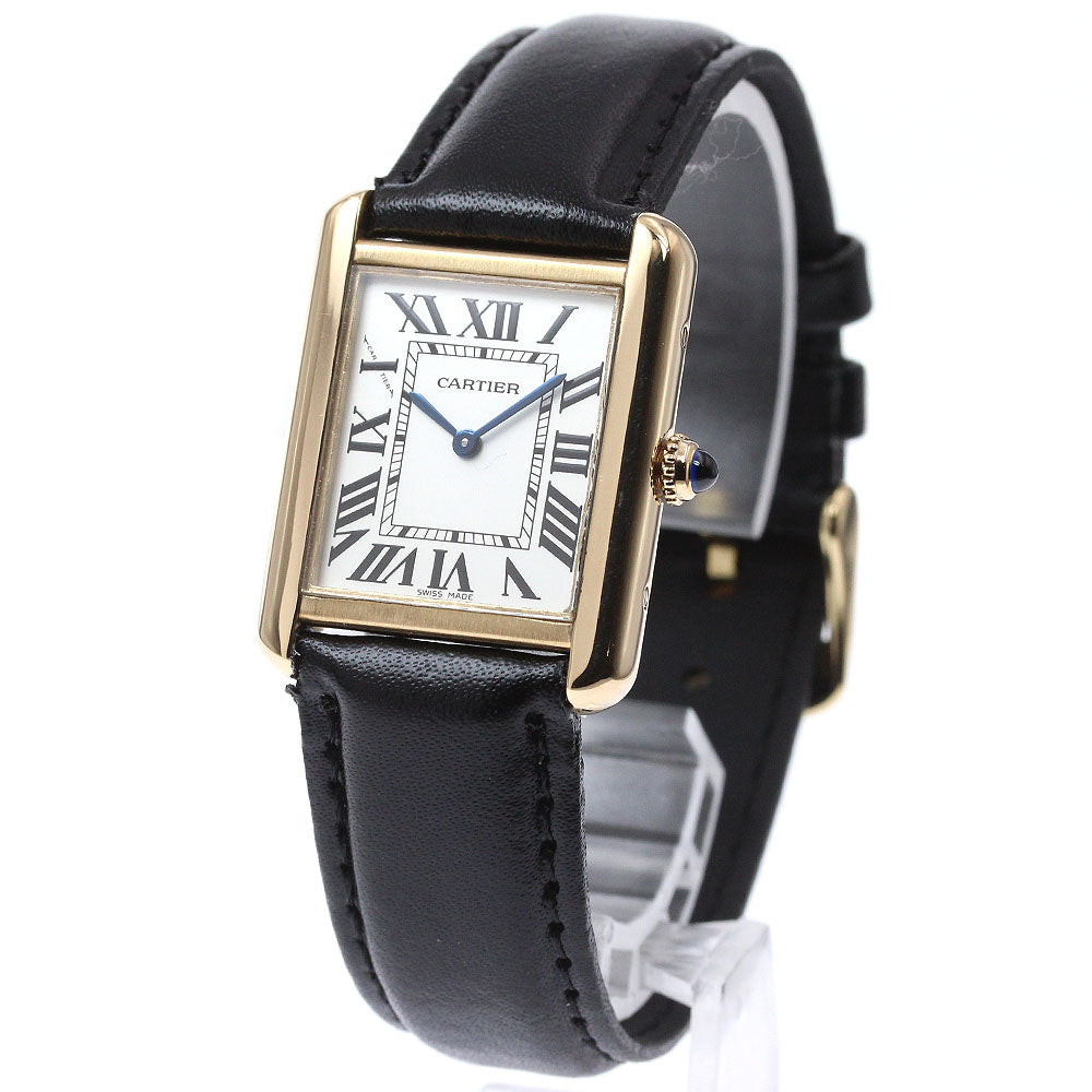 CARTIER Tank solo SM W5200002 K18YG2 tone Silver Dial Quartz Ladies Watch_837207