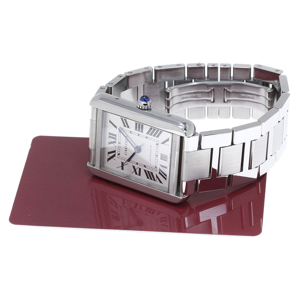CARTIER Tank solo XL W5200028 Date Silver Dial Automatic Men's Watch_837238