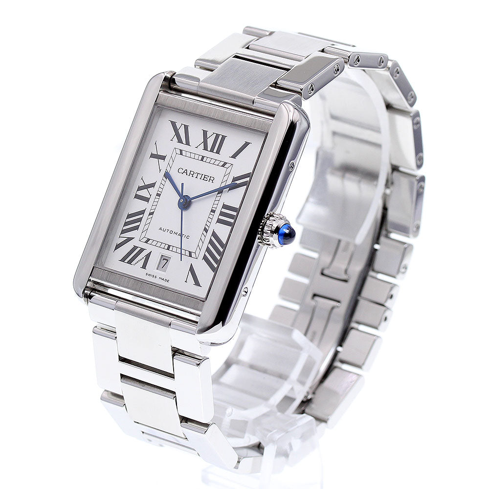 CARTIER Tank solo XL W5200028 Date Silver Dial Automatic Men's Watch_837239