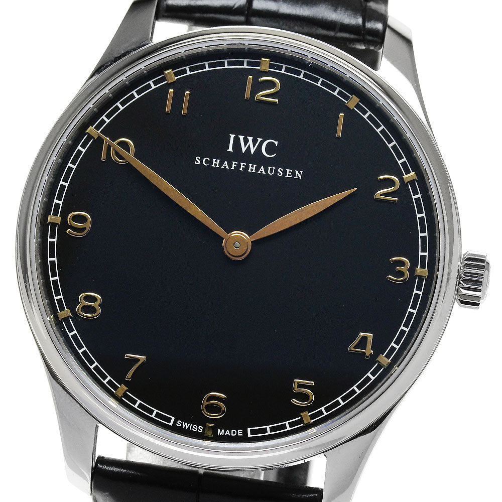 IWC SCHAFFHAUSEN Portugese IW570302 Chronograph black Dial Automatic Men's Watch_837243