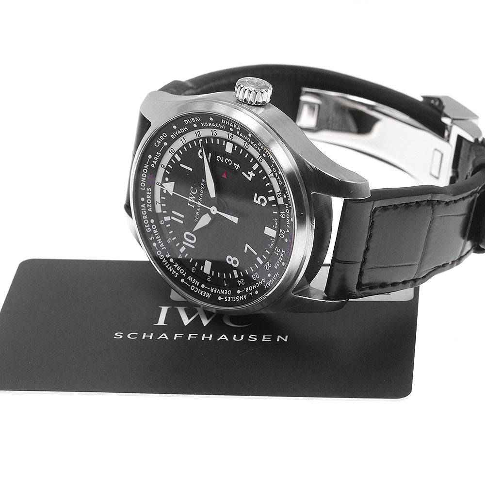 IWC SCHAFFHAUSEN Pilot watch world timer IW326201 Date black Dial Automatic Men's Watch_837262