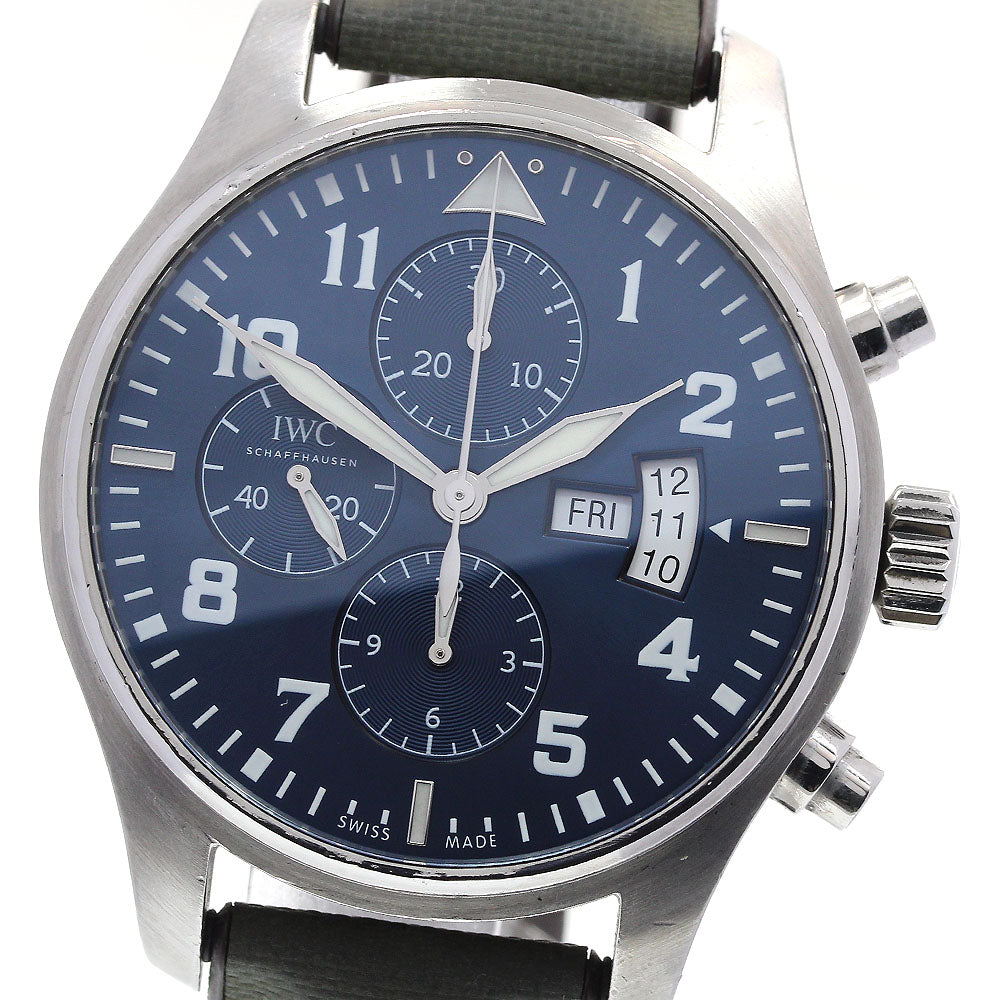 IWC SCHAFFHAUSEN Pilot watch IW377706 Petit Prince Chronograph AT Men's _837266