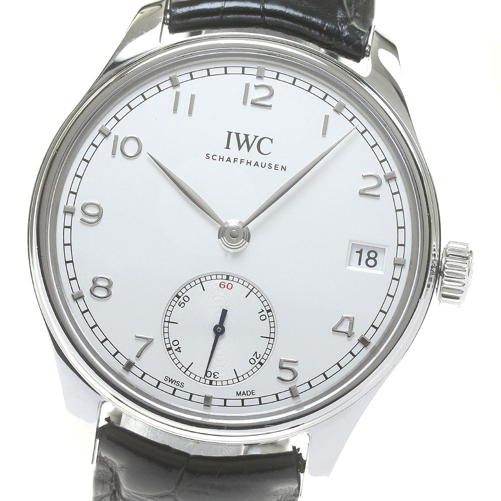 IWC SCHAFFHAUSEN Portugieser Handwind Eight Days IW510203 Silver Dial Hand Winding Men's Watch_837268
