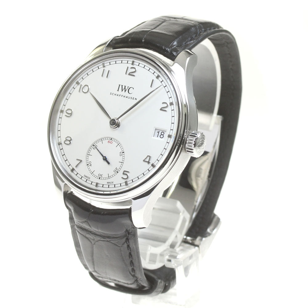 IWC SCHAFFHAUSEN Portugieser Handwind Eight Days IW510203 Silver Dial Hand Winding Men's Watch_837268