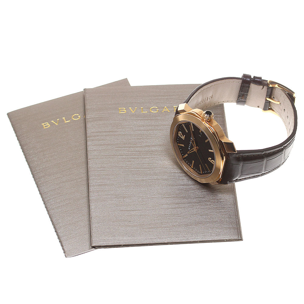 BVLGARI Octoma 102702 Date K18PG black Dial Automatic Men's Watch_837283