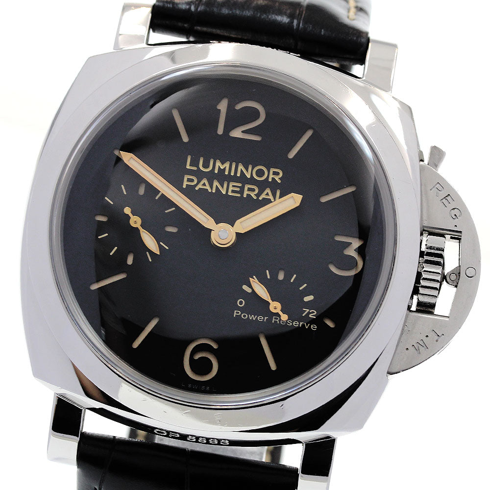 PANERAI Luminor 1950 3DAYS PAM00423 Power reserve black Dial Hand Winding Men's Watch_837297