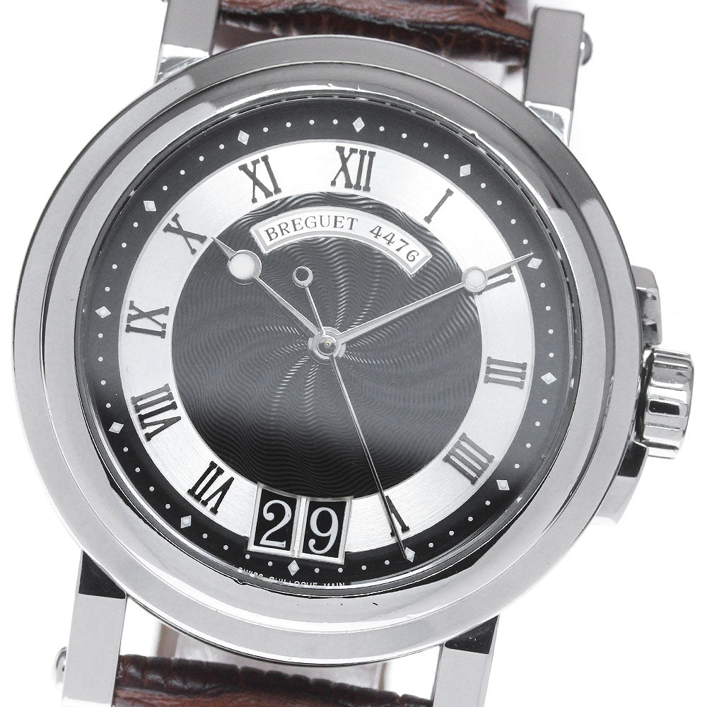 Breguet Marine 2 5817 Large date Black / Silver Dial Automatic Men's Watch_837309
