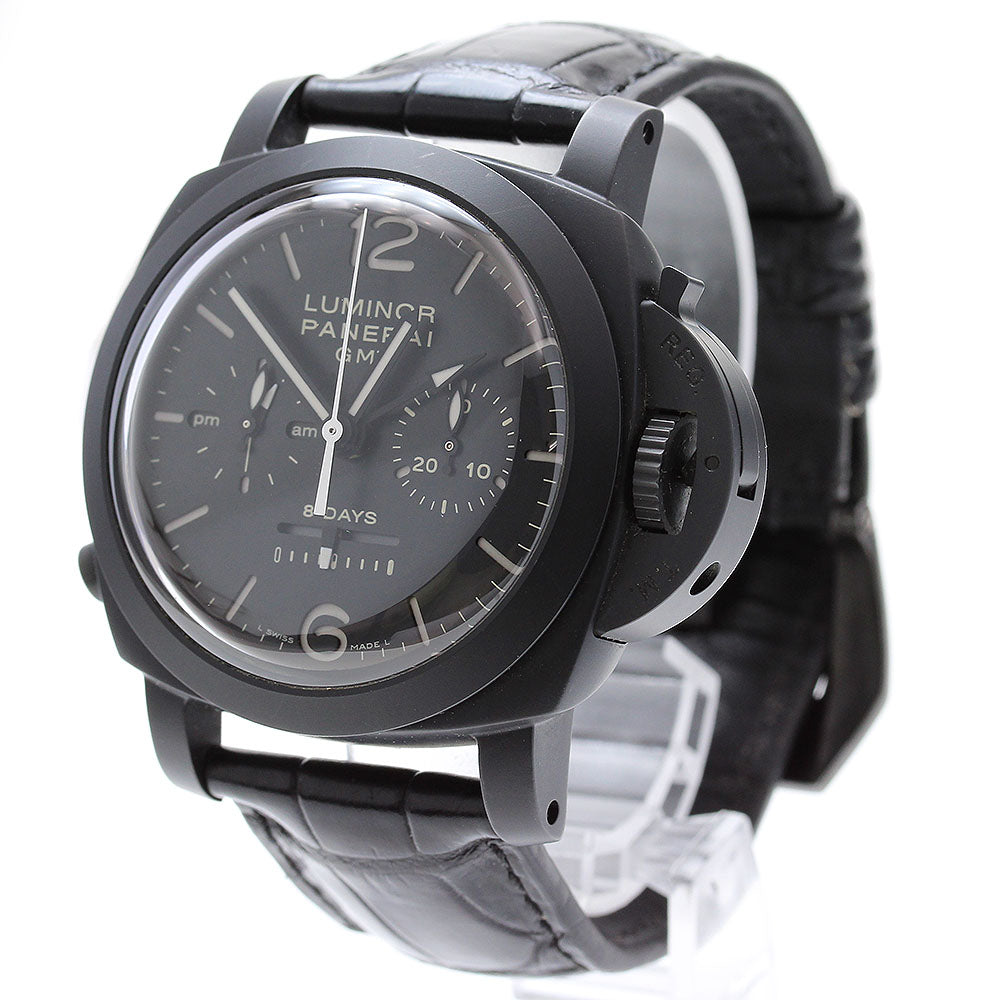 PANERAI Luminor Chrono Monopulsante GMT PAM00317 black Hand Winding Men's_837323