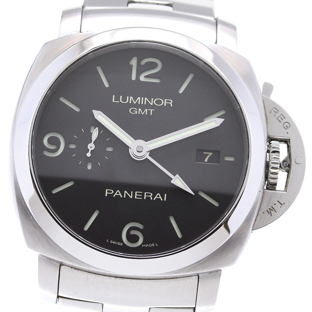 PANERAI Luminor 1950 PAM00329 3 Days GMT Black Dial Automatic Men's Watch_837328