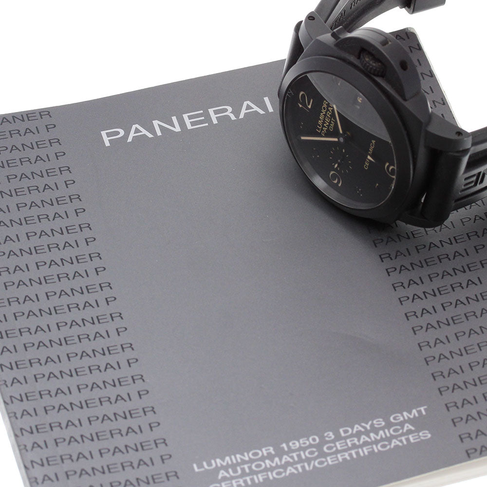 PANERAI Luminor 1950 Ceramica PAM00441 GMT Black Dial Automatic Men's_837338