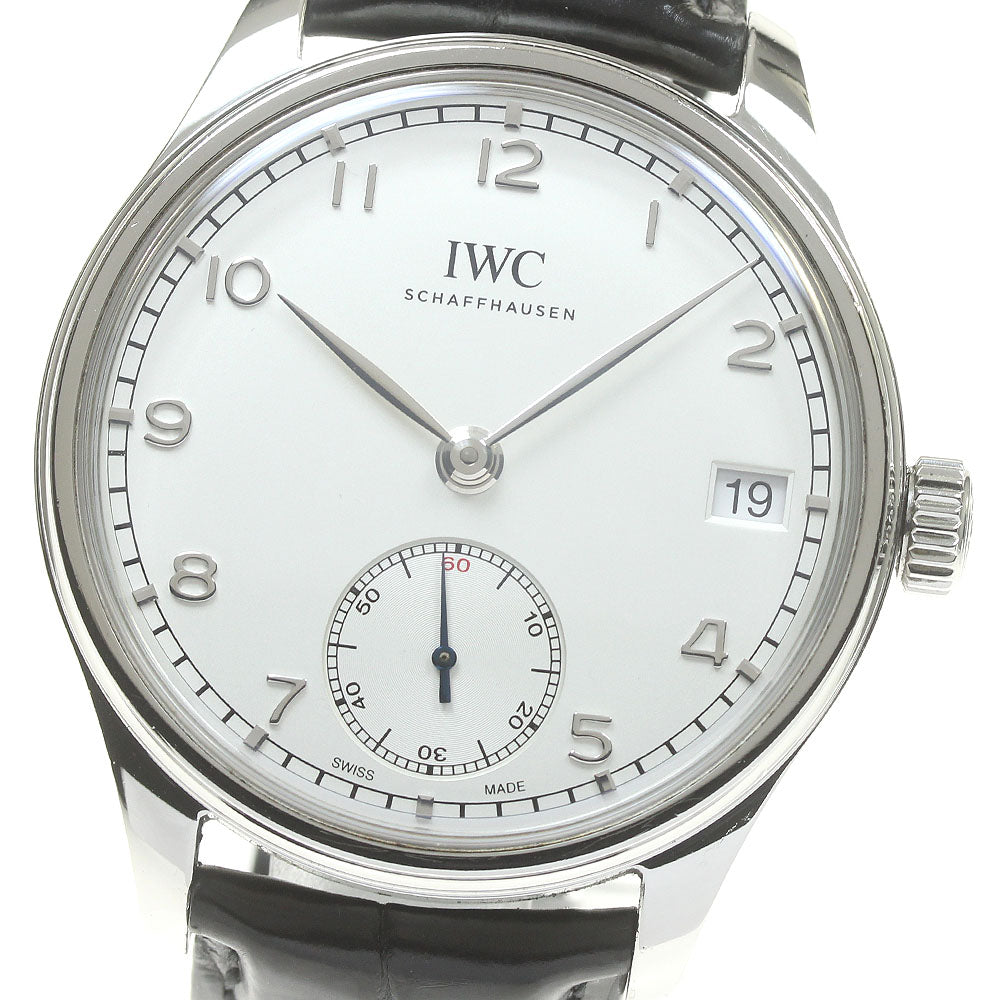 IWC SCHAFFHAUSEN Portugieser Handwind Eight Days IW510203 Silver Dial Hand Winding Men's Watch_837343