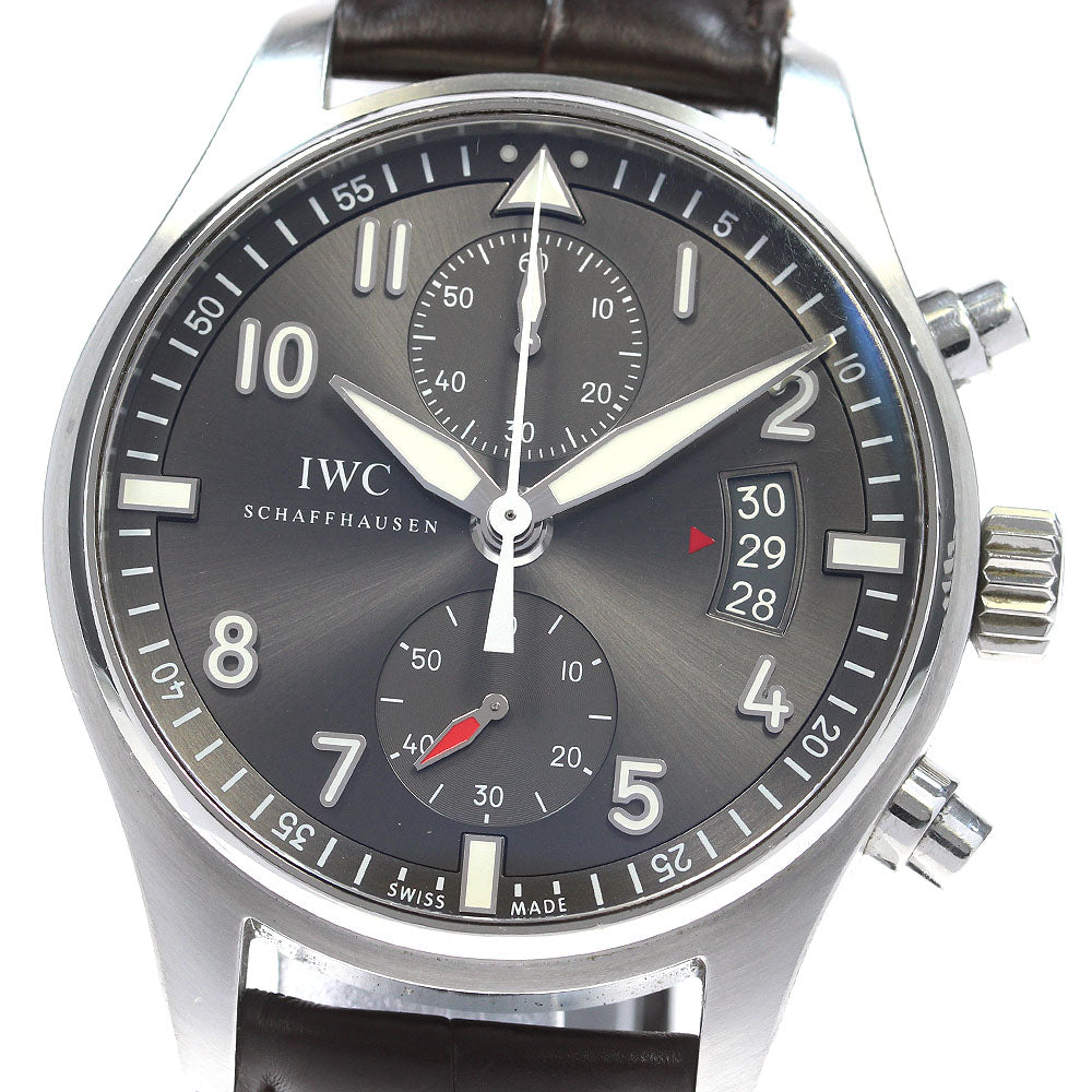IWC SCHAFFHAUSEN Spitfire IW387802 Chronograph gray Dial Automatic Men's Watch_837352