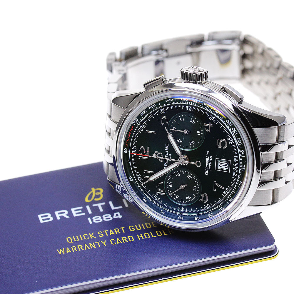 BREITLING Premier B01 Chronograph 42 AB0145 green Dial Automatic Men's_837381