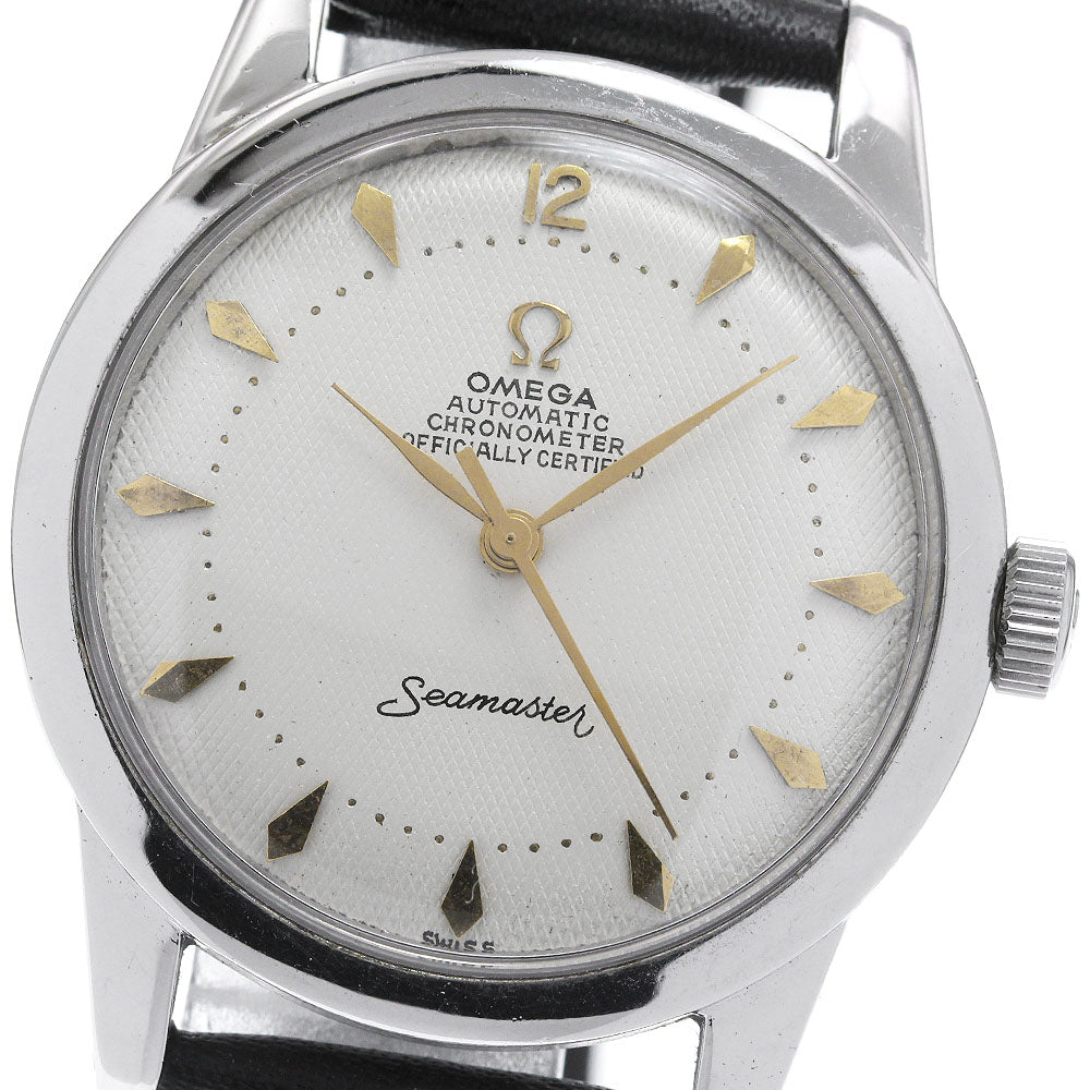OMEGA Seamaster C2577-4 Cal.351 Redial Half Rotor beige Dial Automatic Men's Watch_837442