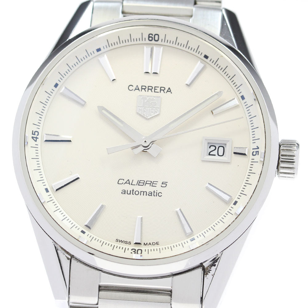 TAG HEUER Carrera WAR211B-3 Date Silver Dial Automatic Men's Watch_837478