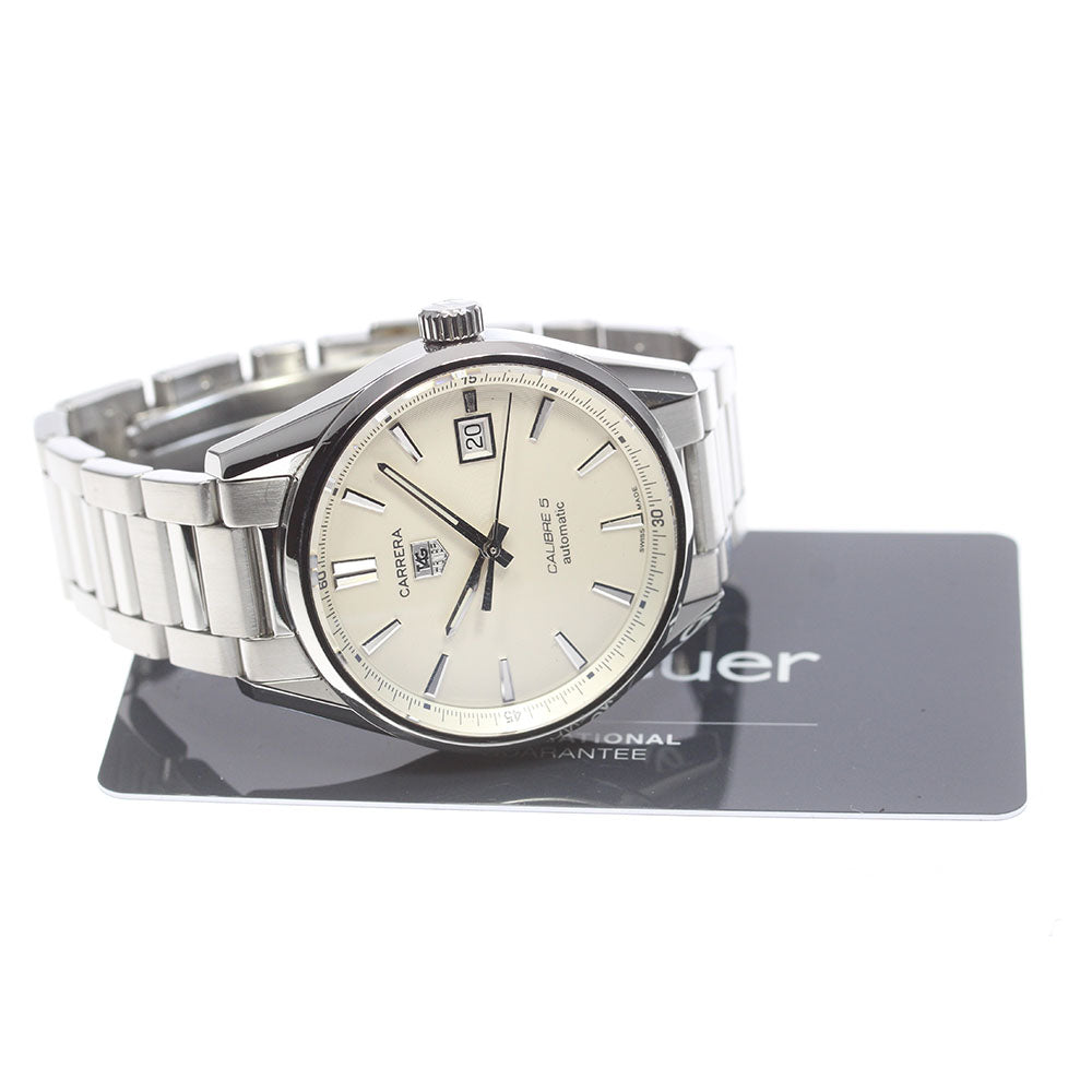 TAG HEUER Carrera WAR211B-3 Date Silver Dial Automatic Men's Watch_837478