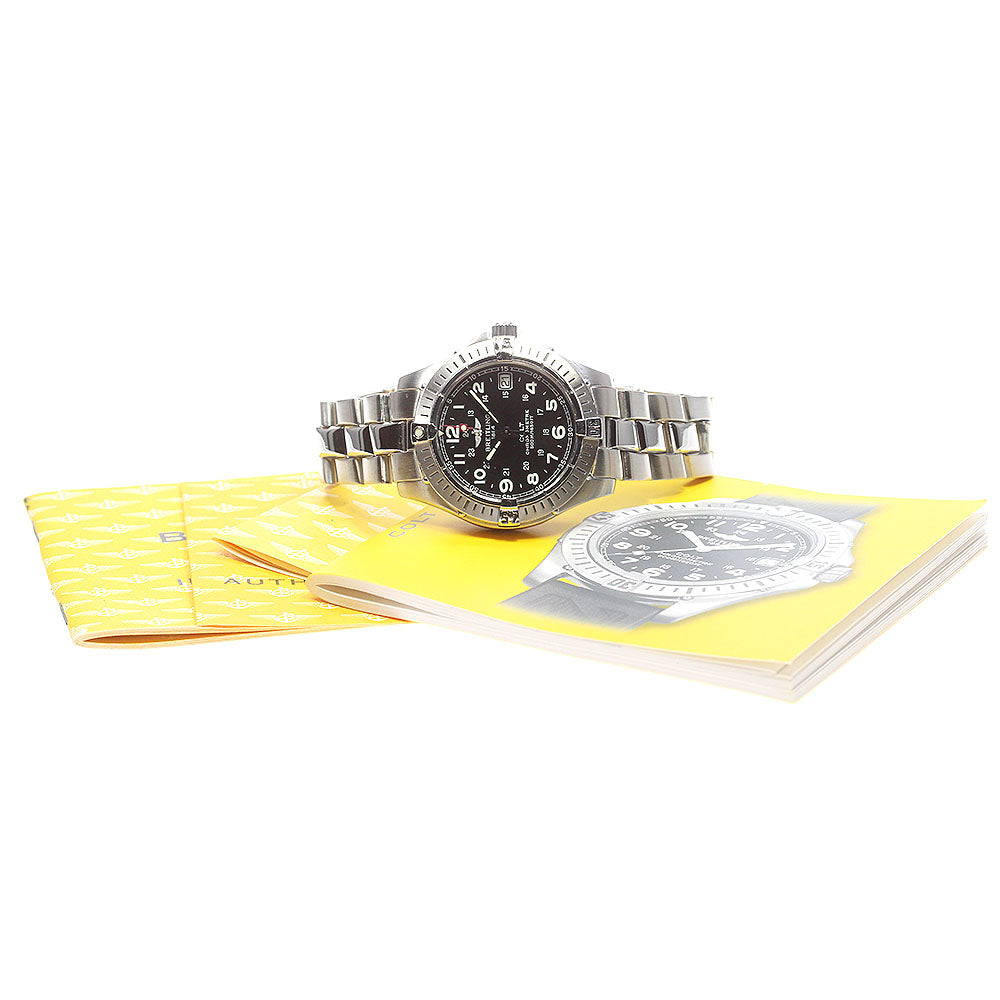 BREITLING Colt A74350 Date black Dial Quartz Boy's Watch_837494