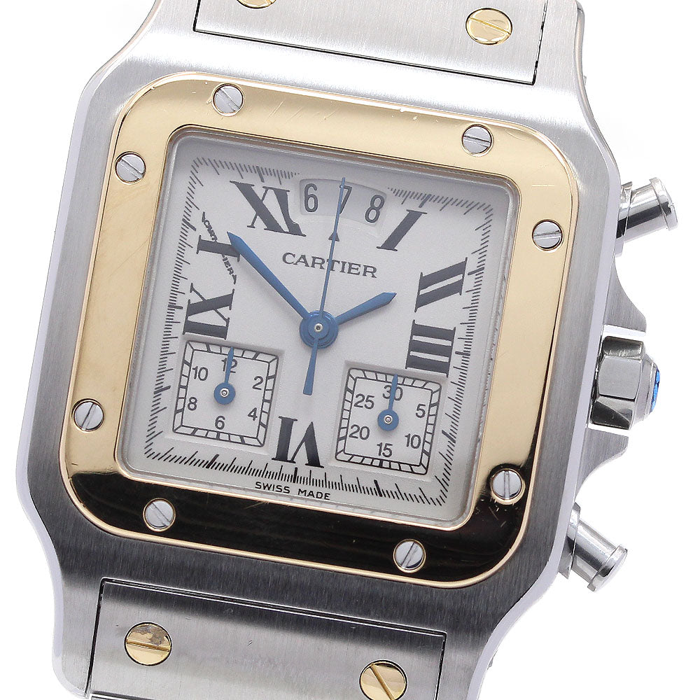 CARTIER Santos Galbee LM W20042C4 Chrono Reflex Quartz Men's Watch_837514