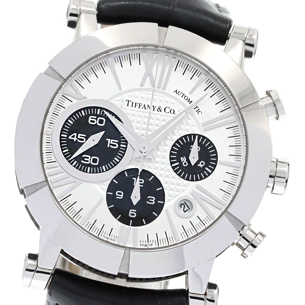 TIFFANY&Co. Atlas Z1000.82.12A21A71A Chronograph Date Silver / Black Dial Automatic Men's Watch_837552