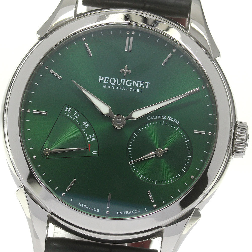 Pequignet Manufacture Rue Royale 9010193 Power reserve green Dial Automatic Men's Watch_837602