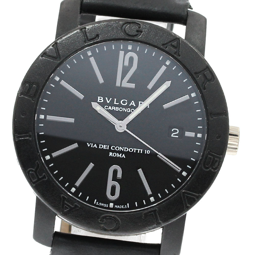 BVLGARI BVLGARI Carbon BB40CL Date Black Dial Automatic Men's Watch_837618