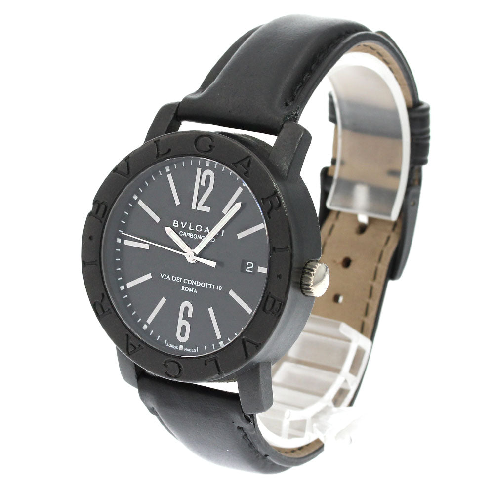 BVLGARI BVLGARI Carbon BB40CL Date Black Dial Automatic Men's Watch_837618
