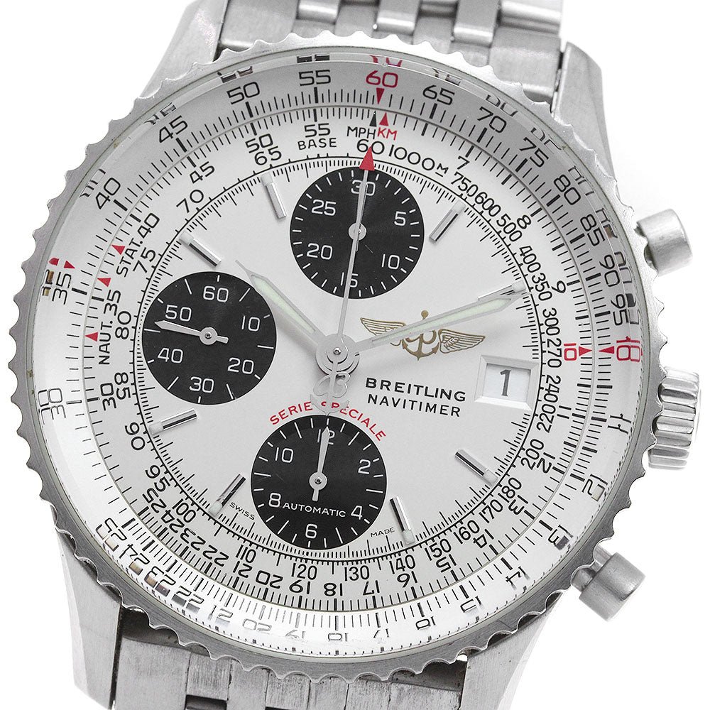 BREITLING Navitimer Fighters A13330 Chronograph Silver Dial Auto Men's_837673