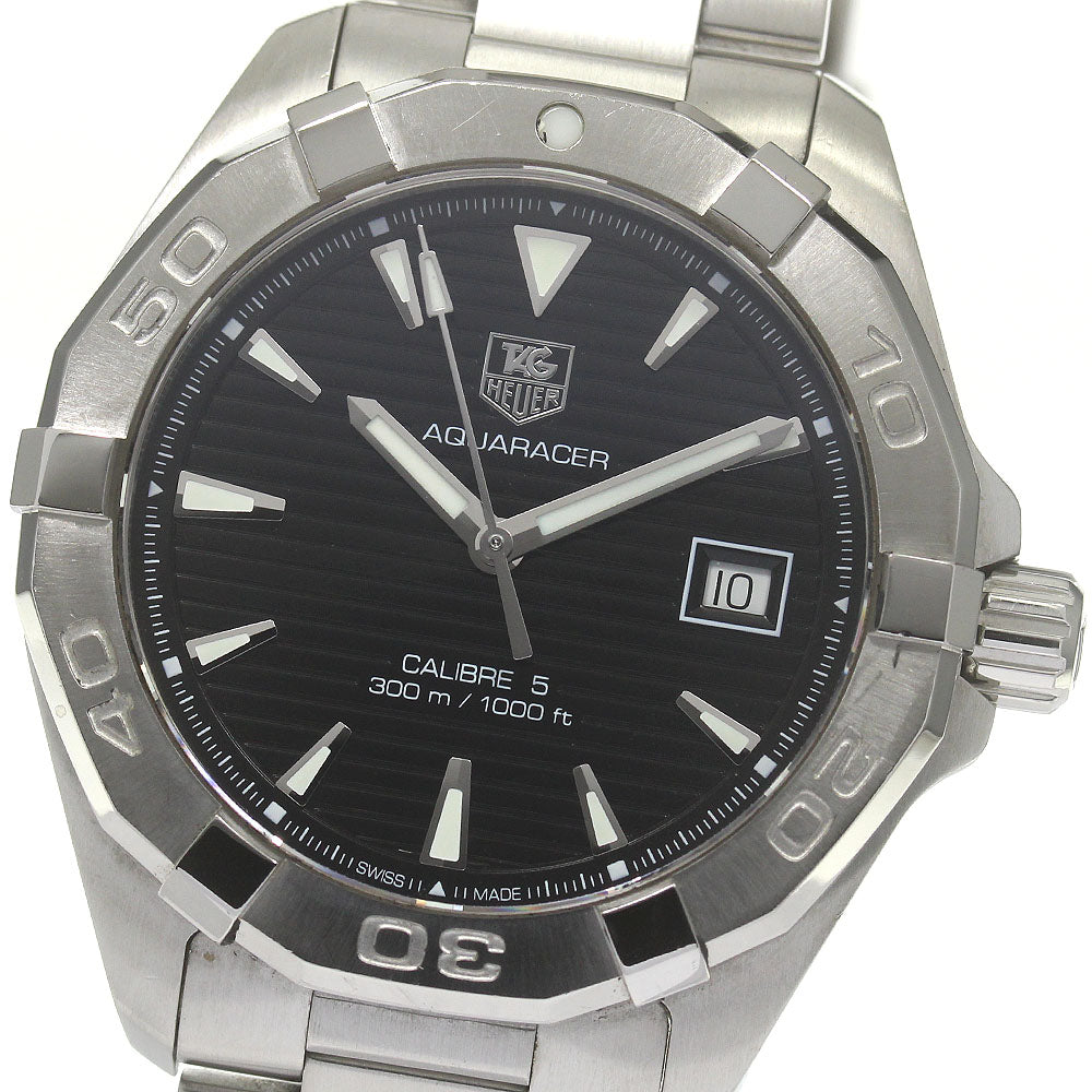 TAG HEUER Aqua Racer Caliber 5 WAY2110 Black Dial Automatic Men's Watch_837674