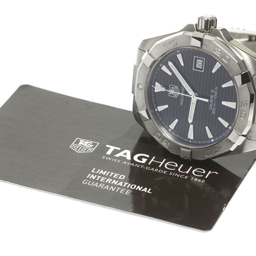 TAG HEUER Aqua Racer Caliber 5 WAY2110 Black Dial Automatic Men's Watch_837674