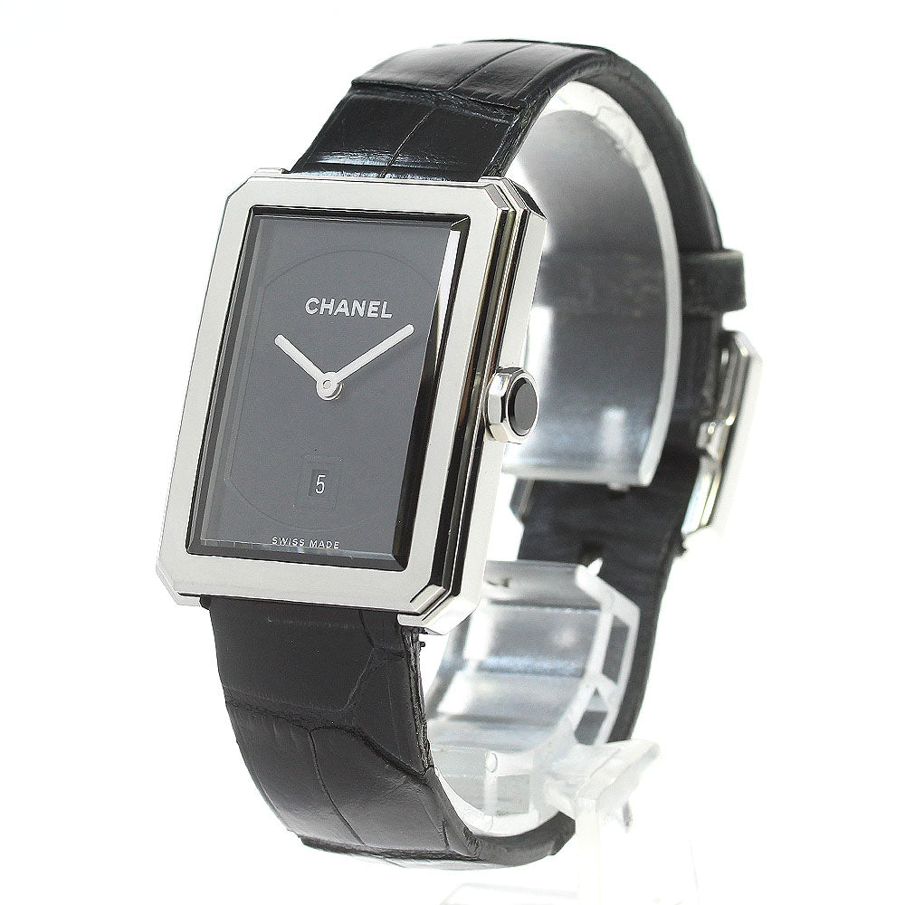 CHANEL boy friend H4884 Date black Dial Quartz Ladies Watch_837735
