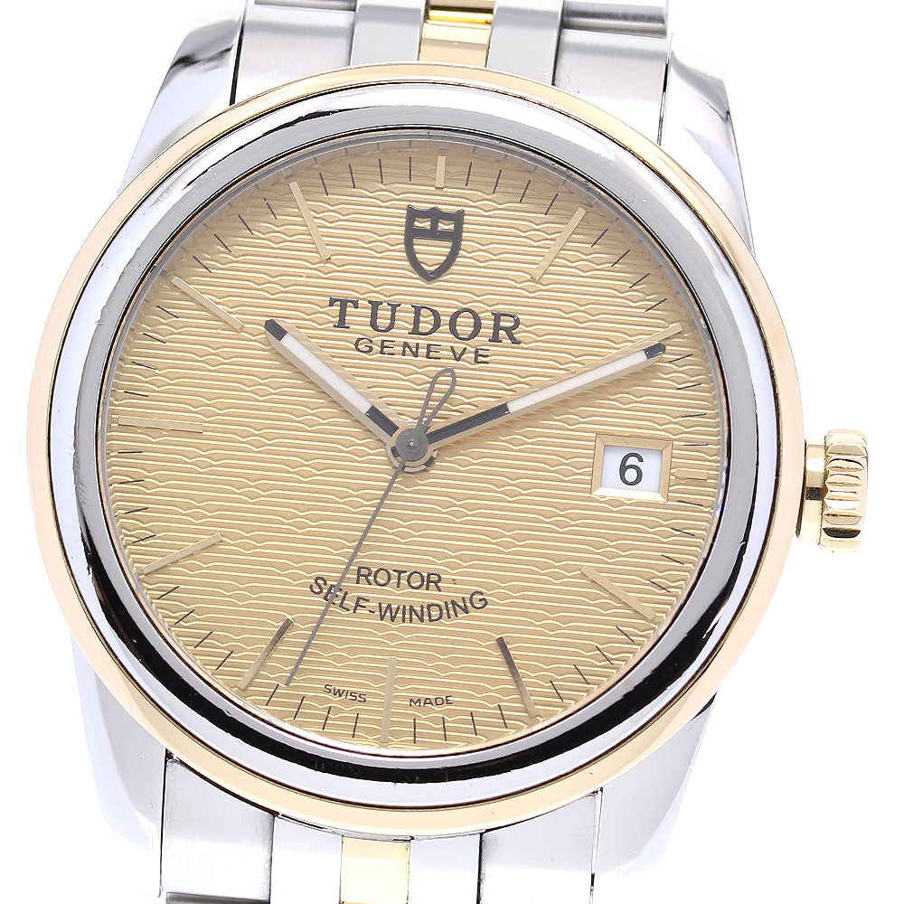 TUDOR Glamor date 55003 YG2 tone gold Dial Automatic Men's Watch_837746