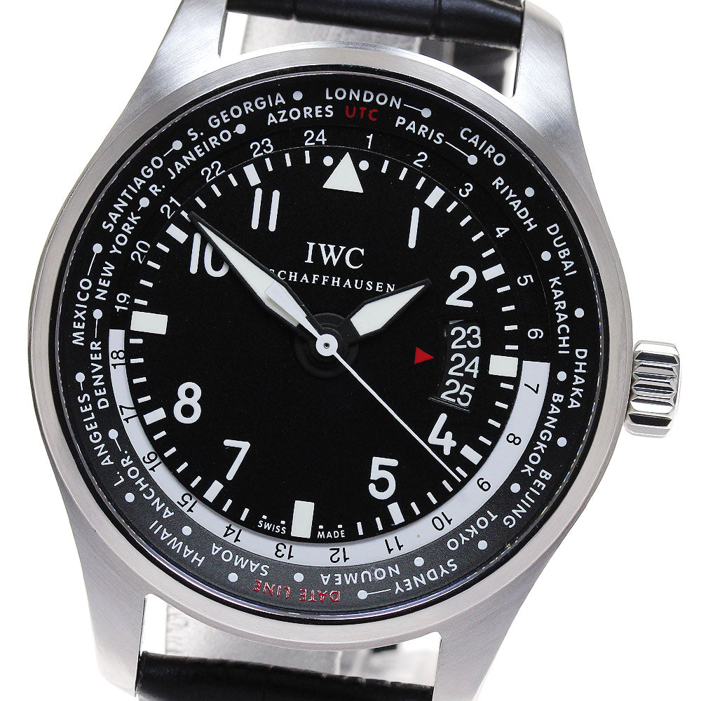 IWC SCHAFFHAUSEN Pilot watch World Timer IW326201 Date Automatic Men's_837793