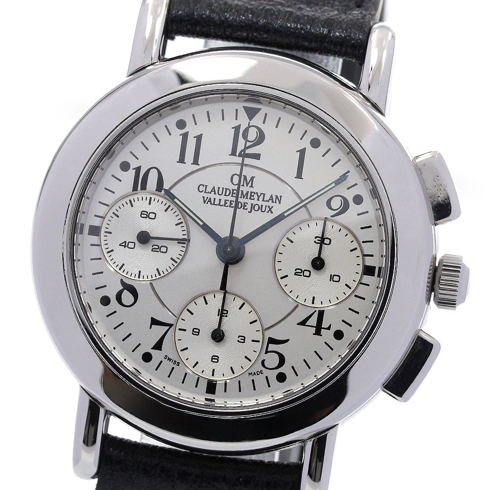 Claude Meylan 8710 Chronograph Silver Dial Automatic Men's Watch_837797