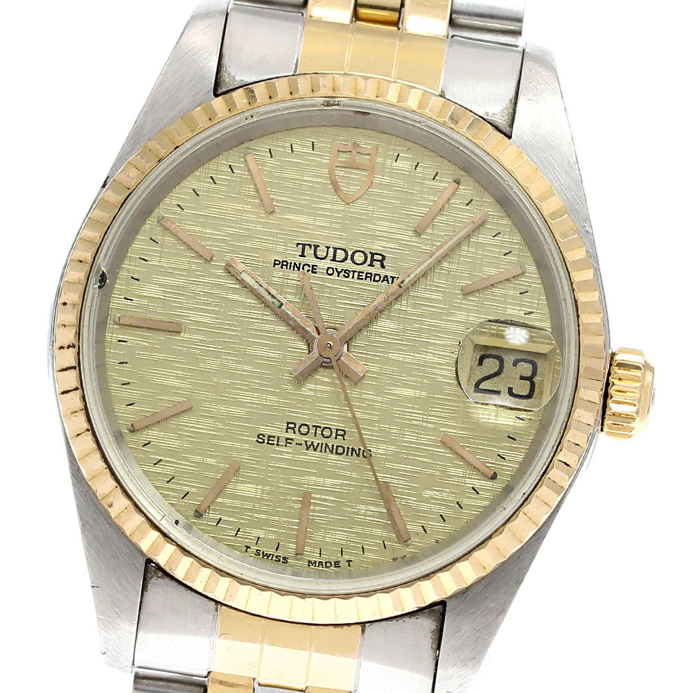 TUDOR Prince Oyster Date 72033 YG bezel cal.2824-2 Automatic Boy's Watch_837809