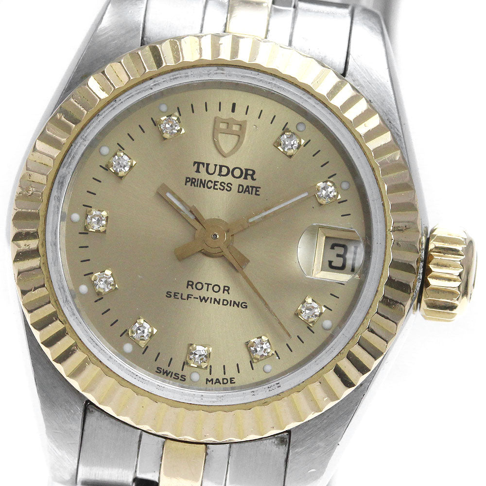 TUDOR Princess Date 92513 YG 2 tone 10P cal.2671 Automatic Ladies Watch_837810