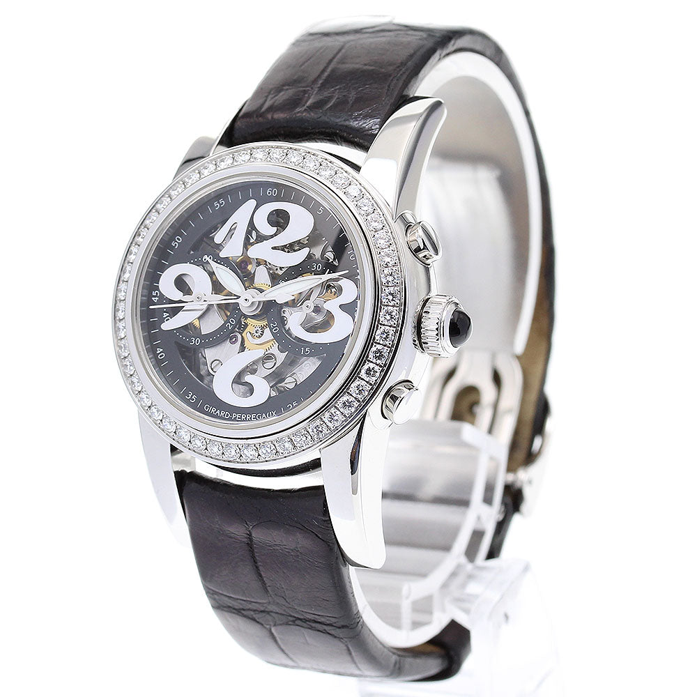 GIRARD PERREGAUX Small Chronograph 80440D-11AB Diamond Bezel skeleton Dial Automatic Ladies Watch_837815