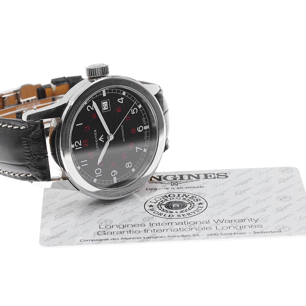 LONGINES Heritage Military L2.832.4 Date Black Dial Automatic Men's Watch_837822
