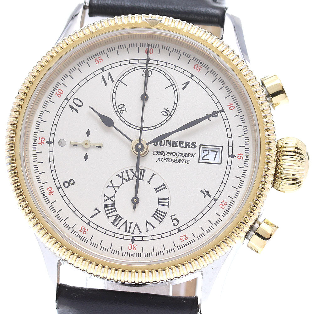 JUNKERS Chronograph Date beige Dial Automatic Men's Watch_837823