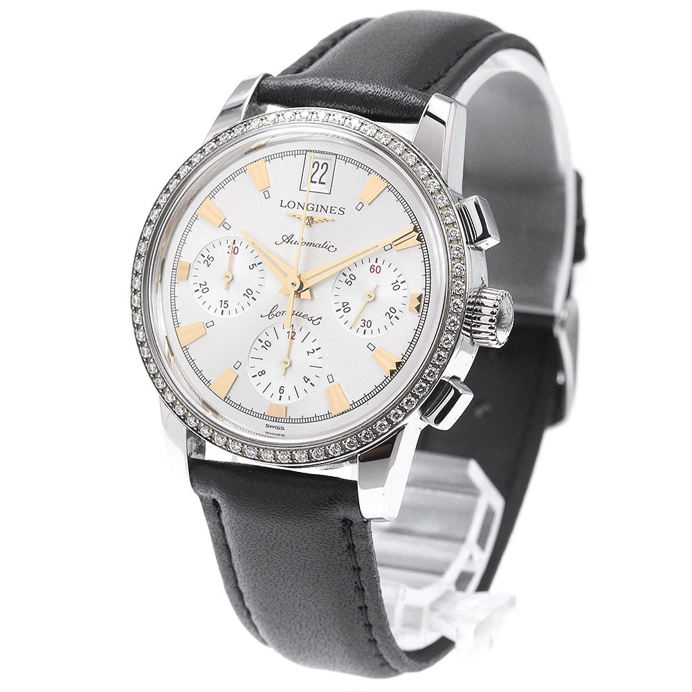 LONGINES Conquest L1.141.0 diamond bezel chronograph Automatic Ladies_837828