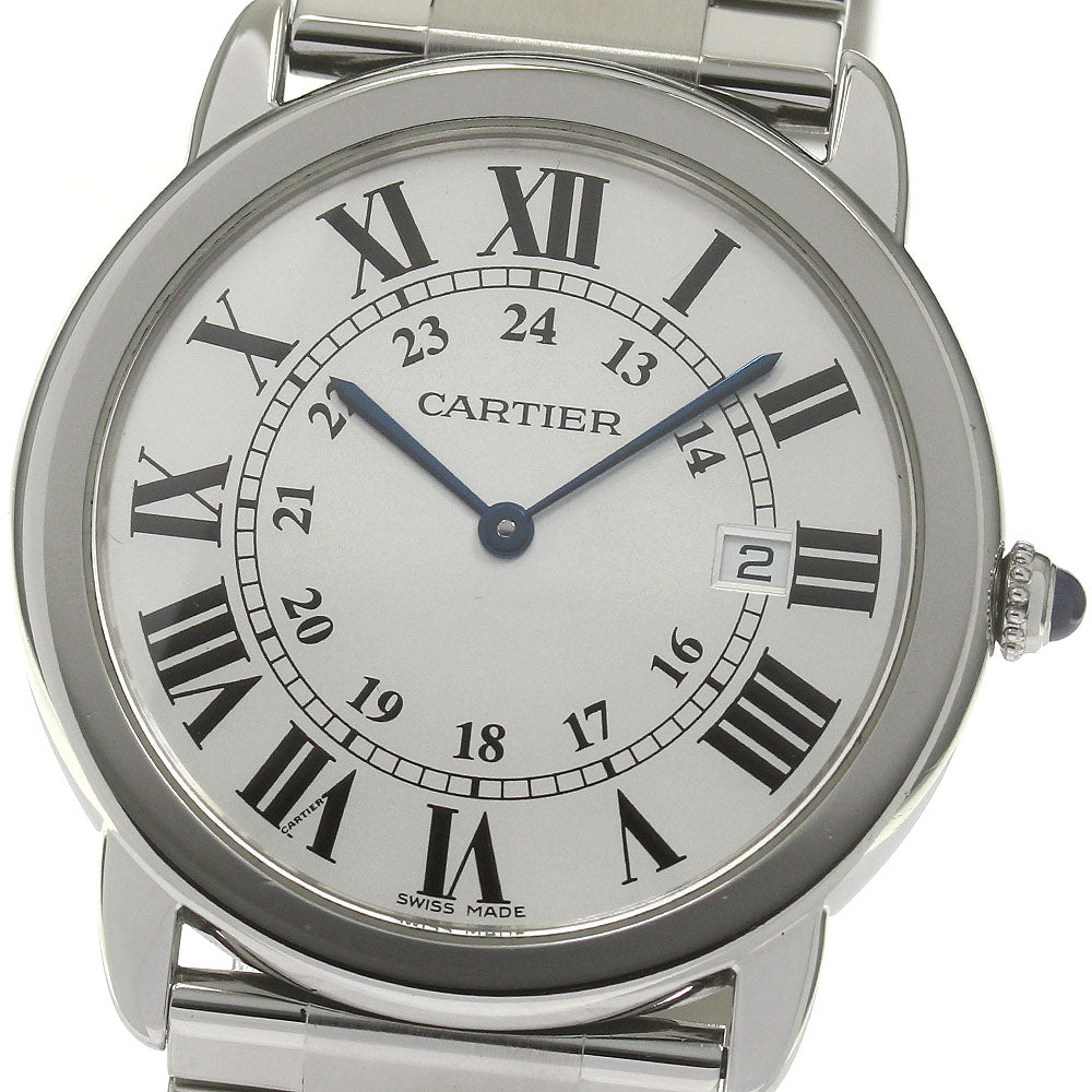 CARTIER Ronde SoloLM W6701005 Date Silver Dial Quartz Men's Watch_837850