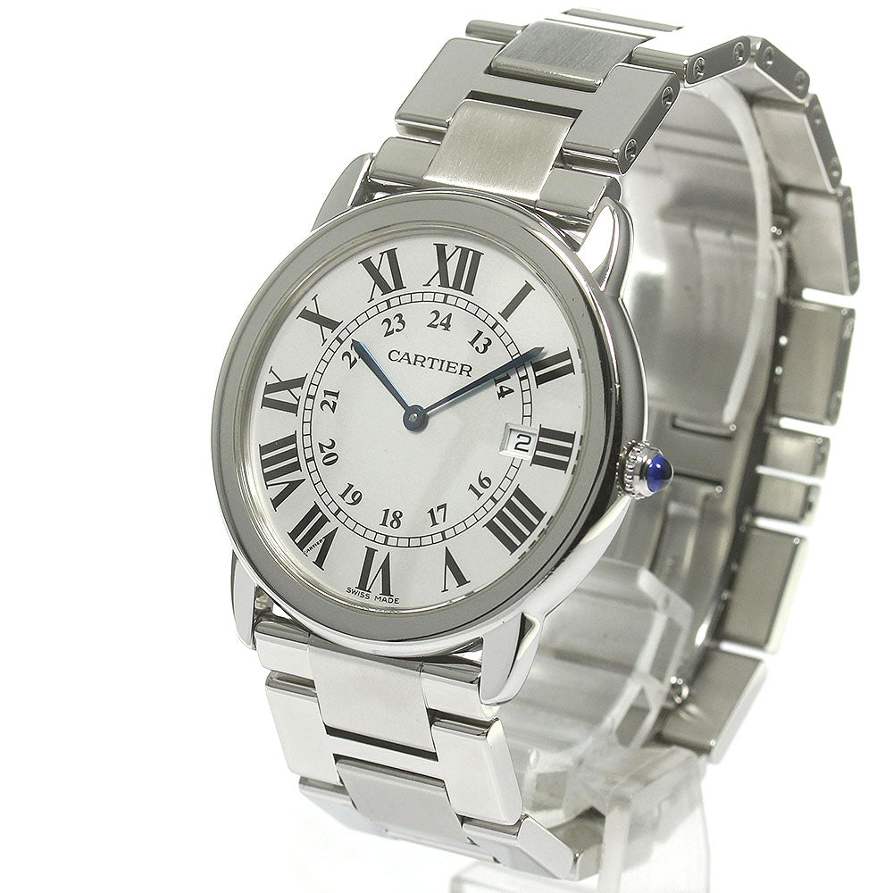 CARTIER Ronde SoloLM W6701005 Date Silver Dial Quartz Men's Watch_837850