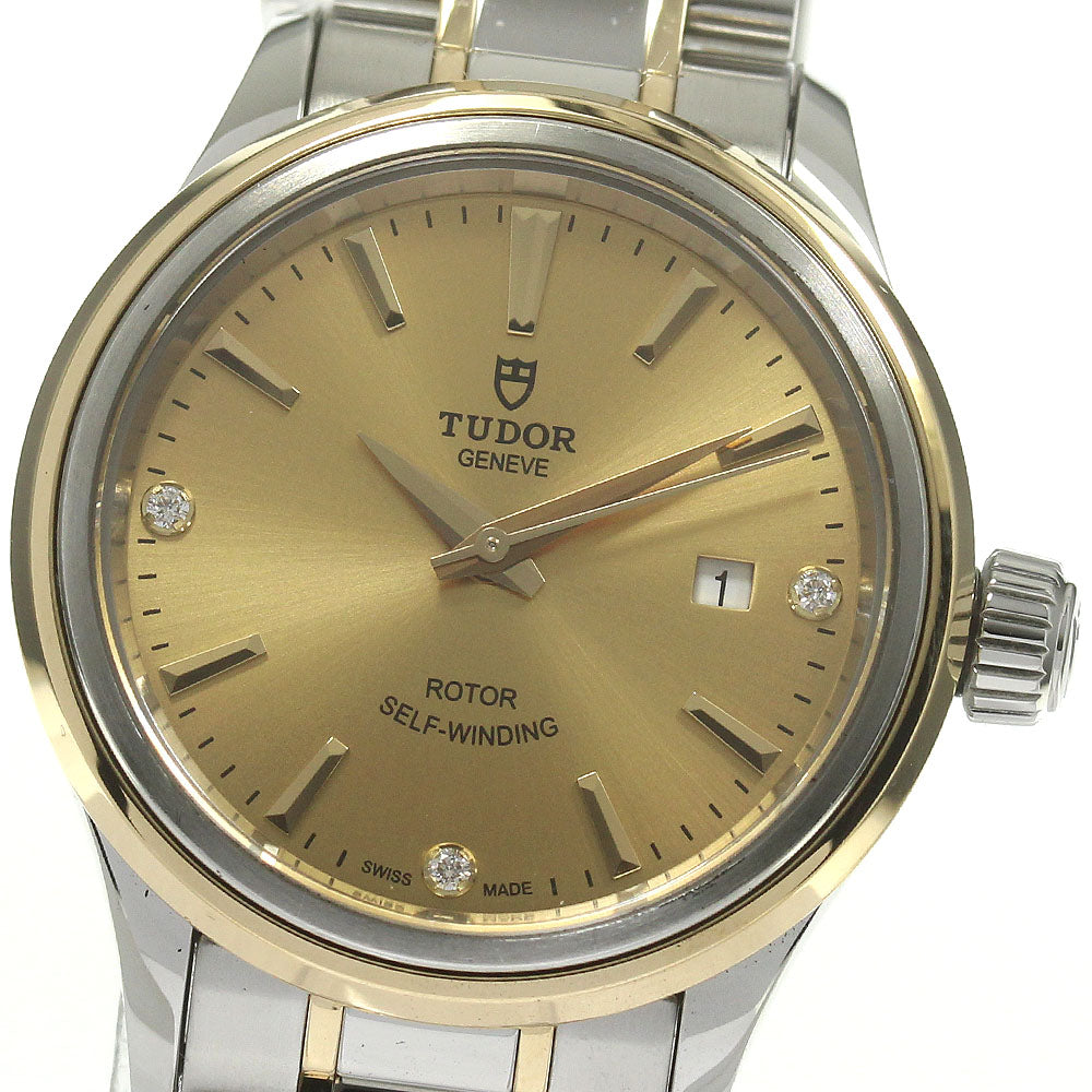 TUDOR style 12103 cal.2671 3P diamond gold Dial Automatic Ladies Watch_837861