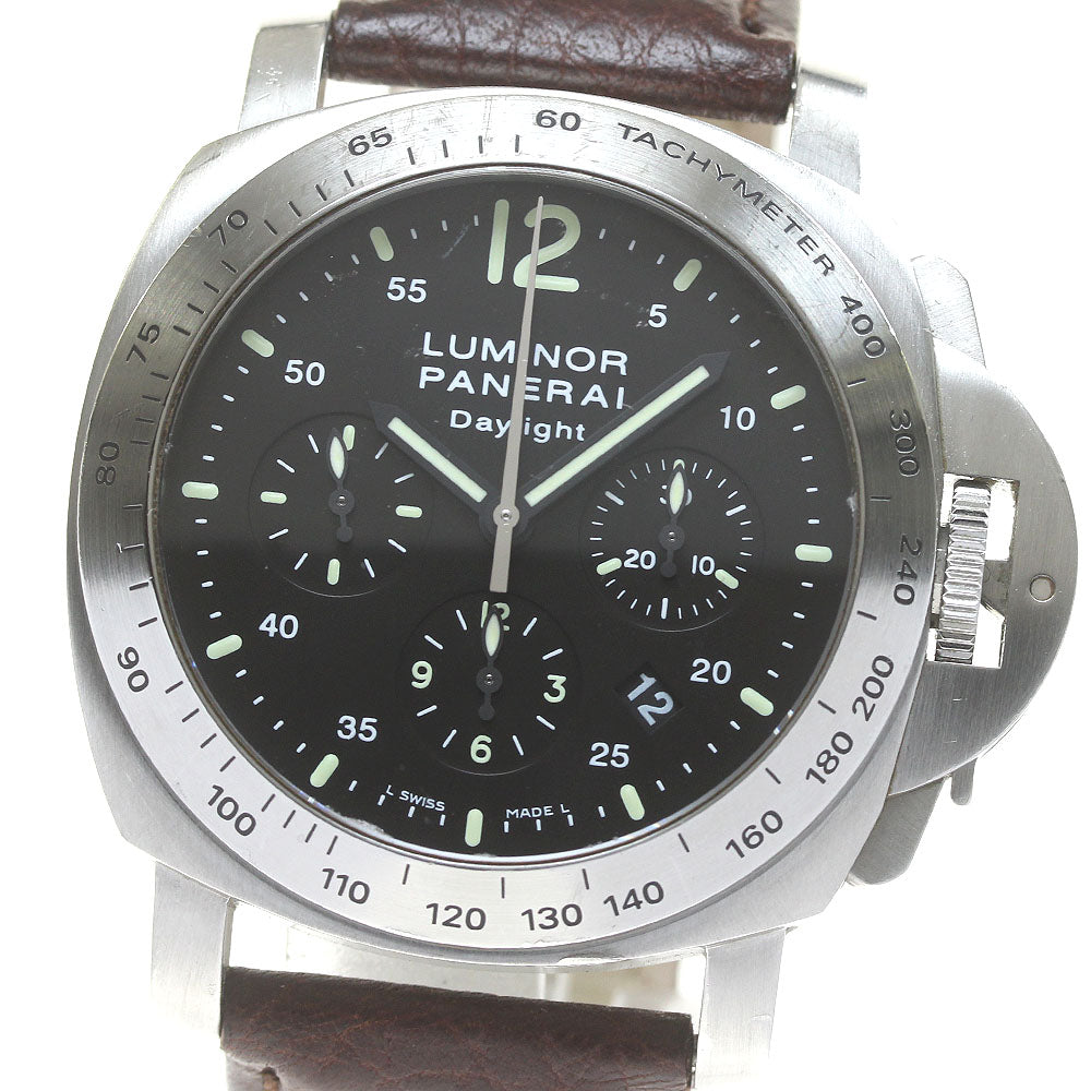PANERAI Luminor Daylight PAM00250 Chronograph Black Dial Automatic Men's _837865
